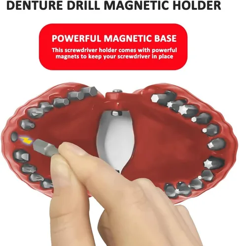 Vista 6 de MIMIRACLE Soporte para brocas para dentadura, regalo de broca para dentistas y manitas, con capacidad para hasta 28 puntas, organizador de puntas