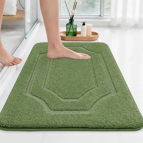 Vista 11 de BEQHAUSE Alfombra de Baño-Antideslizante-Tapete de Baño-Suave y Absorbente-Tapete de Ducha-Tapetes de Baño de Poliéster para Baño Lavables a Máquina