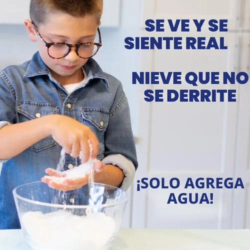 Vista 3 de Pequeña Nieve Instantánea Artificial - Como se Vio en Shark Tank - Haz Slime de Nube