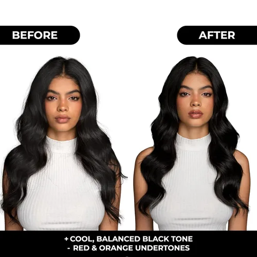 Vista 4 de naissant Mascarilla tonificante para cabello negro frío Pigmentos de ultra alta pureza Neutraliza los matices rojos y anaranjados Ácido