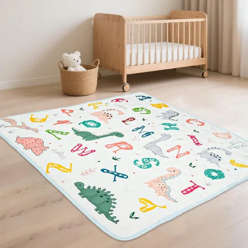 Vista 8 de Tapete para Bebé para el Suelo, Gentle Monster 50x50 Tapete Acolchado con Amortiguación para Corral de Bebé, Antideslizante y Lavable a Máquina