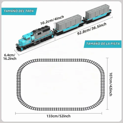 Vista 3 de Juego de construcción de tren urbano, juguetes de construcción de trenes