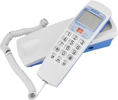 Vista 9 de Teléfonos fijos con cable con identificación de llamadas y dial retroiluminado, consulta de almacenamiento de número de llamada de 30 grupos