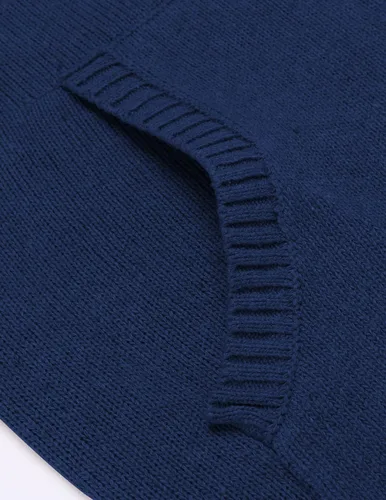 Vista 5 de COOFANDY Men's Shawl Collar Pullover Sweater Relaxed Fit Casual Cotton Cable Knit Sweaters with Pockets