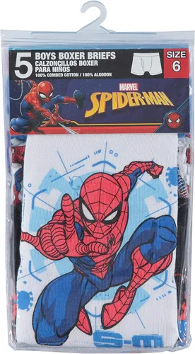 Vista 2 de Spiderman boys Boxer Brief Multipacks With Multiple Print Choices Available in Sizes 4, 6, 8, 10, and 12
