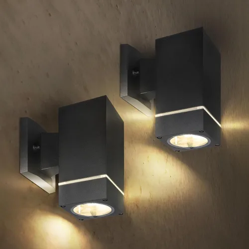 Vista 14 de ASD Lámpara de pared LED cuadrada de 1 luz para exteriores del anochecer al amanecer, 9 W, 1000 lúmenes, 3000 K-5000 K, 120 V, cilíndrica hacia