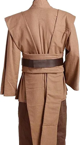 Vista 6 de Disfraz de túnica para hombre, conjunto completo de bata con capucha para Halloween, cosplay