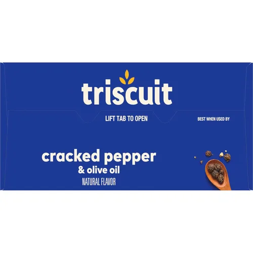 Vista 20 de Triscuit galletas de trigo integral de grano entero con sabor a pimienta negra molida y aceite de oliva, 6 cajas de 8.5 onzas cada una Lunch