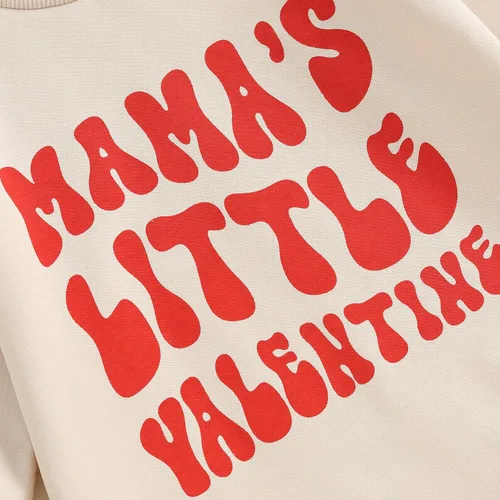 Vista 94 de SOLILOQUY Traje de manga larga con cuello redondo para el primer día de San Valentín para bebé niño y niña, mameluco de corazón de amor
