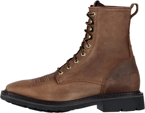 Vista 2 de Ariat Botas de trabajo Cascade de 8 pulgadas de ancho con punta cuadrada para hombre