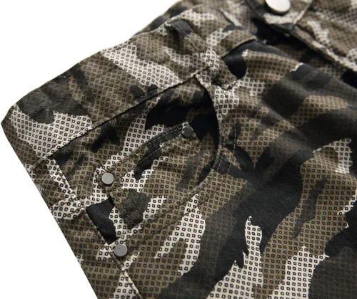 Vista 3 de DANT BULUN Pantalones deportivos de mezclilla ajustados elásticos para hombre