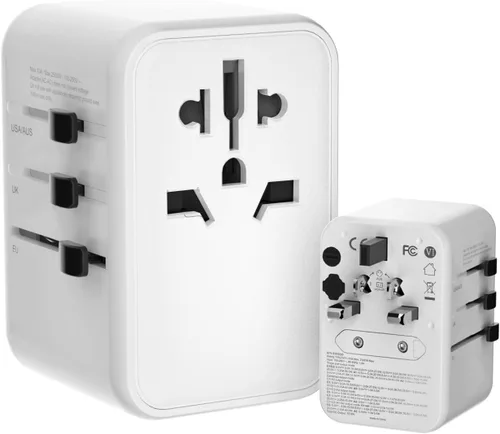 Vista 8 de Adaptador de viaje de carga rápida, Blanco, 28W US