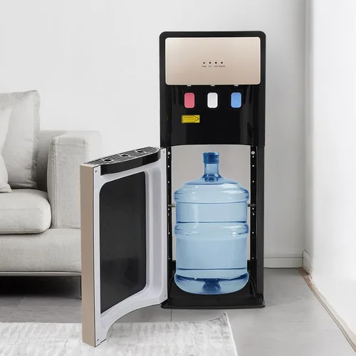 Vista 3 de Dispensador de agua de carga inferior, 3 temperaturas, dispensador de agua caliente y fría para botellas de 5 galones, dispensador de enfriador