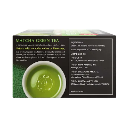Vista 3 de Ito En Té verde matcha tradicional, 50 unidades, cero calorías, con cafeína