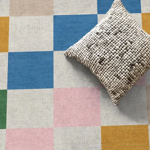 Vista 8 de Well Woven Apollo Flatwoven Modern Squares Alfombra multicolor de 3 pies 3 pulgadas x 5 pies para niños