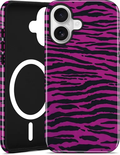 Vista 51 de Jusy Funda magnética Zebra para iPhone XR, color negro