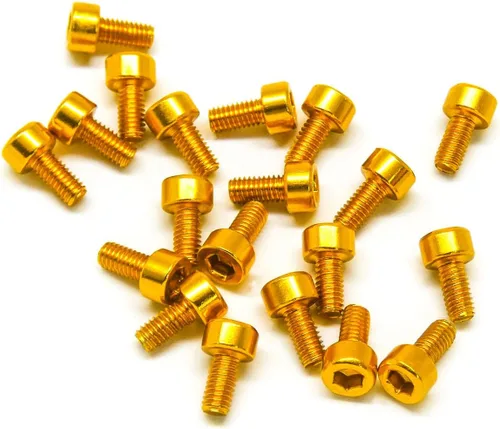 Vista 6 de 20pcs M3x6mm Tornillos de cabeza de zócalo 6063 Aluminio Hex Socket (Anodized Colors) (negro)