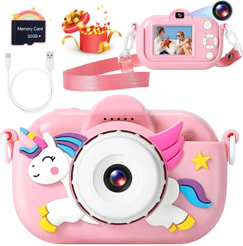 Vista 13 de Cámara digital para niños pequeños de YEEHAO, juguetes para niños de 3 a 9 años, cámara de video para niños pequeños de 1080P, regalos de Navidad