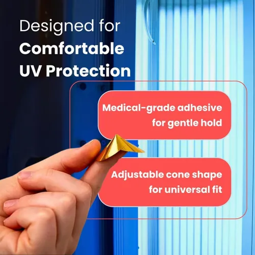 Vista 5 de Conos desechables de protección ocular HeeStar para cama de bronceado solar