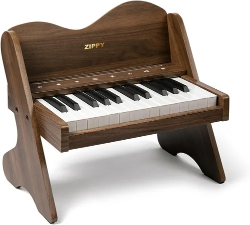 Vista 8 de ZIPPY Teclado de piano para niños, piano digital de 25 teclas para niños, panel de control sensible al tacto, volumen ajustable, mini juguete