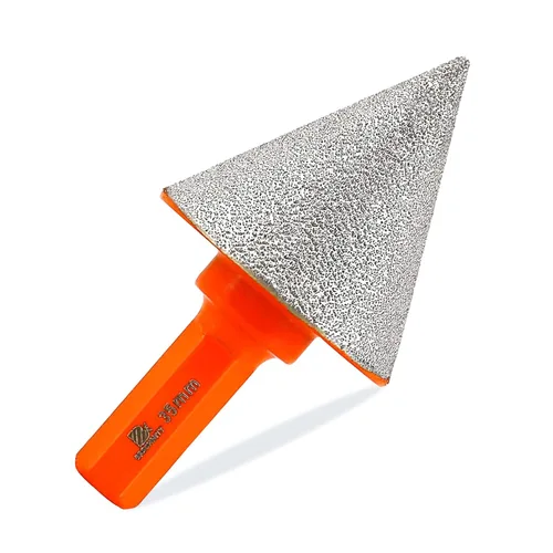 Vista 15 de Broca biseladora de diamante, brocas de diamante BRSCHNITT de 1 3/4 pulgadas con rosca de 5/8-11 para agrandar, pulir y biselar los agujeros exsit