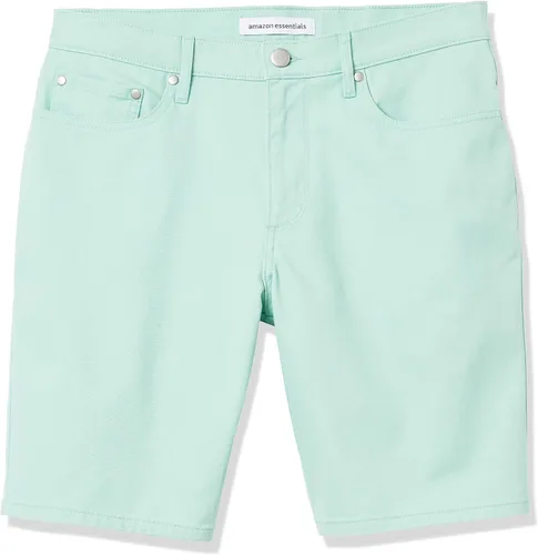 Vista 6 de Tienda Essentials Pantalones cortos de 5 bolsillos elásticos de entrepierna de 9 pulgadas para hombre