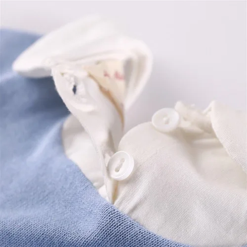 Vista 7 de Mameluco de punto con cuello de Peter Pan para bebé, ropa de una sola pieza, overol de ropa de bebé