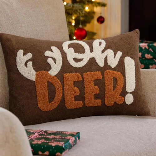 Vista 11 de Fundas de almohada navideñas de gatos lindos de 18 x 18 pulgadas, fundas de almohada bordadas de Navidad, decoraciones de Navidad, almohadas Gatos