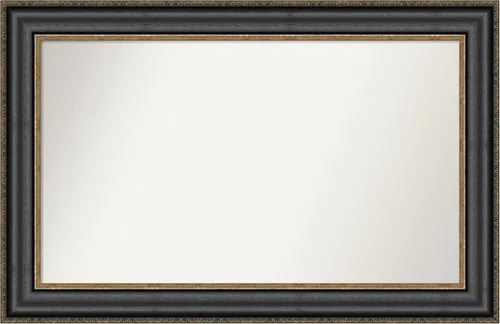 Vista 183 de Amanti Art Espejo personalizado, espejo de baño negro puente, espejo de pared o espejo de tocador de baño sobre el fregadero (26 x 26 pulgadas)