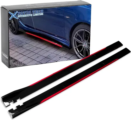 Vista 11 de Xotic Tech - Faldas laterales inferiores para automóvil, protector de panel basculante, divisor de alas, difusor de línea inferior, kit de cuerpo