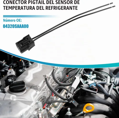 Vista 2 de uxcell Enchufe del conector del sensor de temperatura del refrigerante