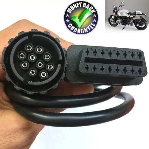 Vista 4 de Adaptador de cable de diagnóstico del motor 10pin OBD AntiBreak usado para las motocicletas