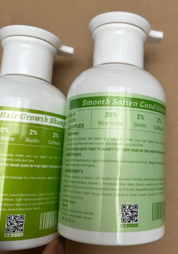 Vista 8 de Muun Champú y acondicionador de agua de arroz para el crecimiento del cabello, regeneración, adelgazamiento del cabello y anti pérdida de cabello
