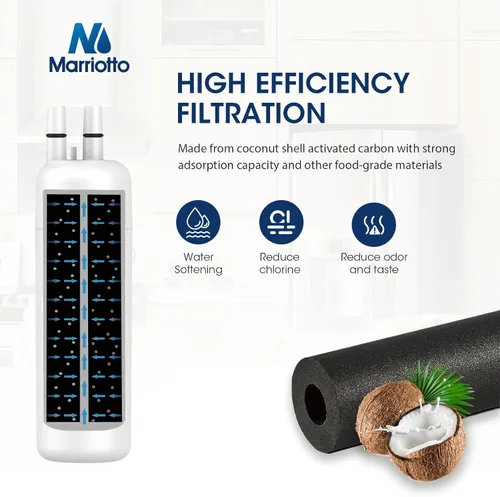 Vista 2 de MARRIOTTO EDR1RXD1 Filtro de agua para refrigerador compatible con Whirlpool W10295370A, WHR1RXD1, KAD1RXD1, Filtro 1, W10295370, P4RFWB, P8RFWB2L