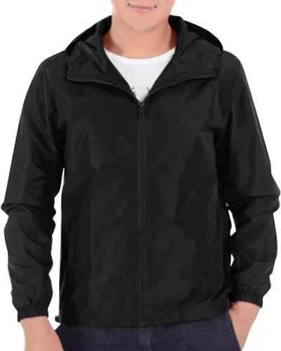 Vista 2 de Chaqueta impermeable plegable para hombre, ligera, rompevientos, impermeable, para senderismo, con capucha