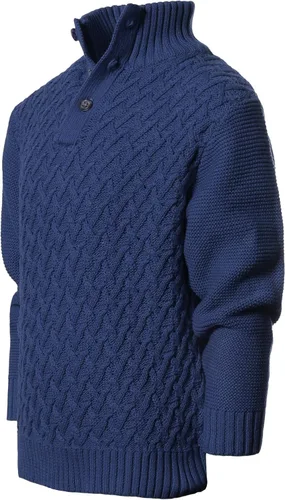Vista 3 de Gioberti Jersey De Cuello Mock Para Niños Y Adolescentes Azul real