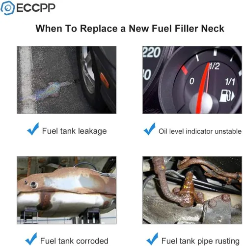 Vista 6 de ECCPP Tubo de cuello de llenado de tanque de combustible 1L3Z9034DA FN540 Tubo de tanque de combustible apto para Ford F-150 2004 Ford F-150