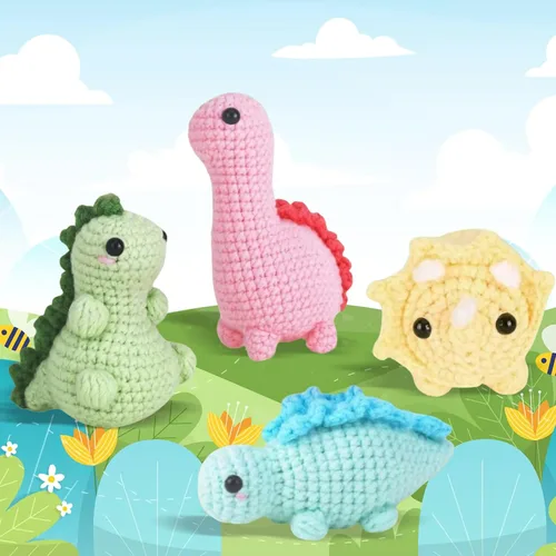 Vista 6 de LYCBTC Kit de ganchillo para principiantes, kit de ganchillo para adultos y niños con tutoriales en video paso a paso, kits completos de ganchillo