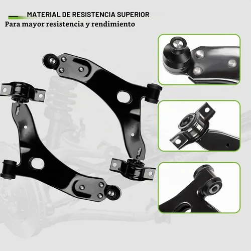 Vista 3 de SCITOO Kit de suspensión delantera (2) brazo de control inferior con bujes de rótula izquierda y derecha (2) varillas de sujeción interiores (2)