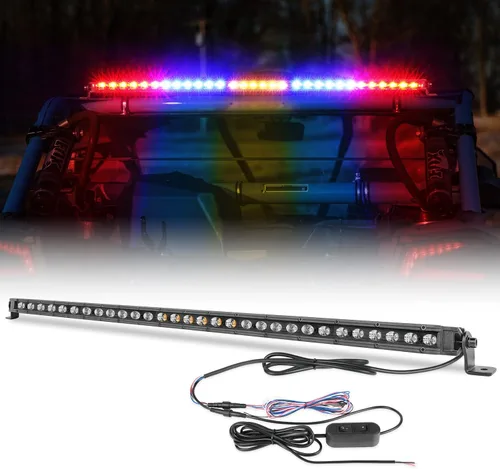Vista 13 de OFFROADTOWN Barra de luz LED de persecución de 20 pulgadas, luces traseras UTV, luz intermitente de seguridad con luz intermitente de freno