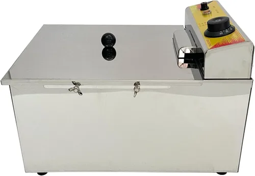 Vista 6 de 12L Queso Hot Dog Sticks Freidora Eléctrica Profunda Perro Máquina Freidora De Perro De Maíz Caliente De Acero Inoxidable Multifuncional Freidora