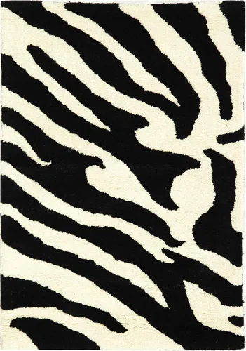 Vista 3 de SAFAVIEH Soho Collection SOH717A - Alfombra decorativa de lana de alta calidad, hecha a mano, 2 x 3 pies, color blanco y negro