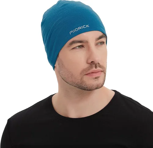 Vista 5 de Gorro de lana merina, gorra ligera para correr, transpirable, gorro de dormir para hombres y mujeres