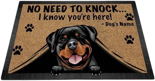 Vista 10 de Felpudo personalizado Peeking Dog Labrador No Need to Knock I Konw You're Here 23.6 x 15.7 pulgadas