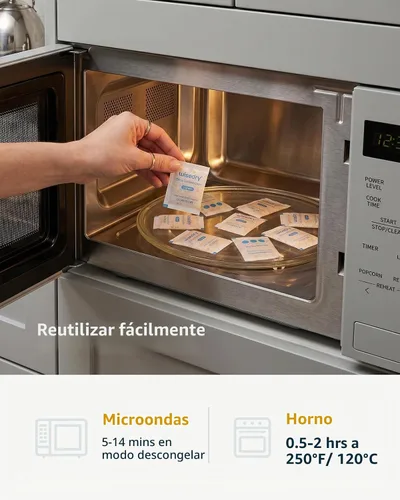 Vista 5 de Wisedry 5 Gram [60 Paquetes] Bolsas de Gel de Sílice de Grado Alimentario Recargables Deshumidificadores Desecantes con Cuentas Indicadoras