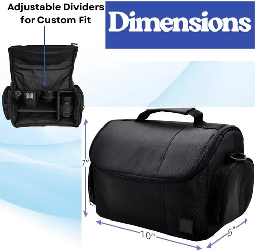 Vista 5 de Grande Digital Cámara/Video Bolsa/Funda de transporte acolchada para Nikon D750, D810, D5500, D750, D700, D3000, D3100, D3200, D3300, D5000 Cámara &