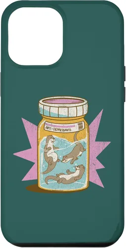 Vista 6 de iPhone 15 Anti Depresivo Botella de Nutrias Divertido Lindo Kawaii Sea Ocean Case