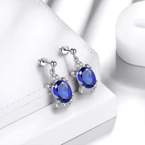 Vista 4 de Aurora Tears Tutrle Jewelry 925 Sterling Silver Women Sea Animal Turtle NecklaceEarringRingBracelet Crystal Cubic Zirconia Jewelry