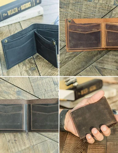 Vista 14 de Handcrafted Genuine Leather Wallets, Minimalist Cardholders, and Passport Covers, Handmade Gift