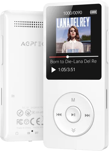 Vista 14 de Reproductor MP3 AGPTEK A02 con Bluetooth 5.3, reproductor de música portátil con pantalla de 1.8 pulgadas, bocina, radio FM, grabadora de voz, Negro